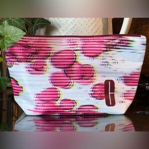 Clinique Pink Striped Cosmetic Zip Pouch